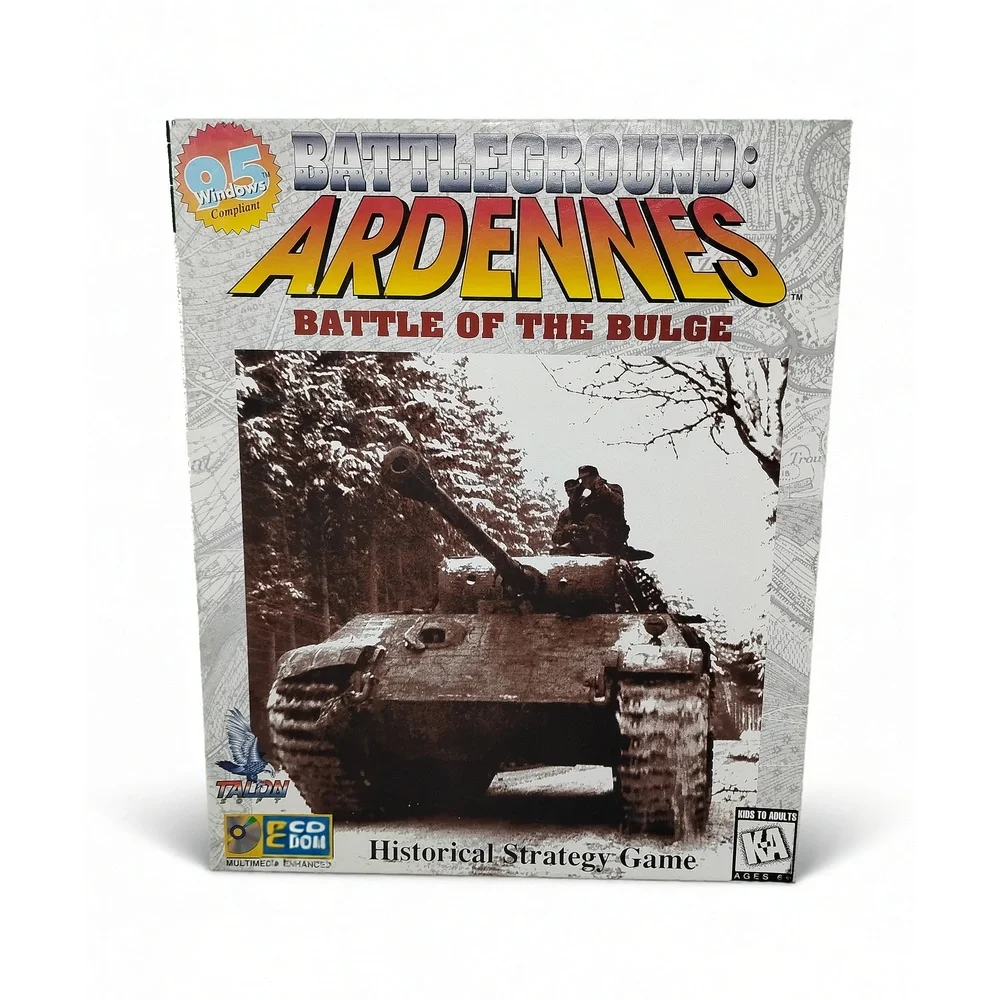 TalonSoft Battleground Ardennes PC Game 1995 Strategy Wargame Big Box Windows 95